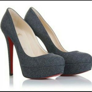 Louboutin Bianca 140 Flannel Pumps